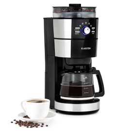Klarstein Grind & Brew Cafetière 900-1000w 10 Tasses Réservoir 1 Litre Broyeur