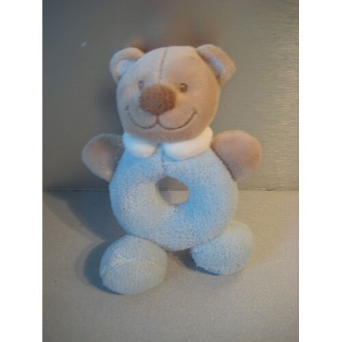Hochet Doudou Ours Bleu Nattou 17 Cm