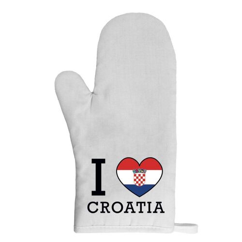 Gant De Cuisine Manique Drapeau I Love Croatie