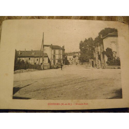 2 Cartes Postales : Custines - Grande Rue Et Rue De L'église
