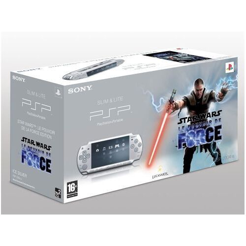 Console Playstation Portable Slim & Lite 2004 Argent + Star Wars