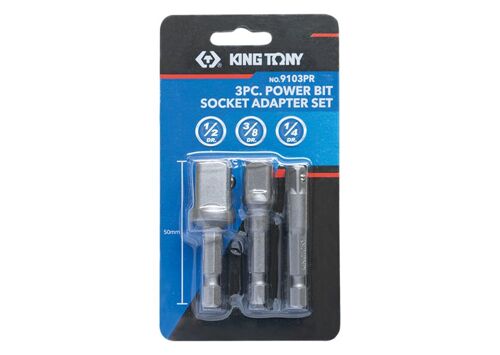 Jeu de 3 adaptateurs pour douilles 1/4 1/2 3/8