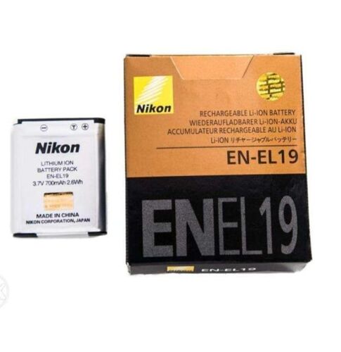 Batterie de Remplacement NIKON EN-EL19 Batterie Compatible pour Nikon Coolpix S100 S2500 S2600 S2700 S2750 S3100 S3200 S3300 S3400 S3500
