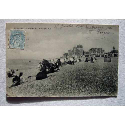 Cpa Cayeux Sur Mer ( Somme) La Plage Vue Rare 1905