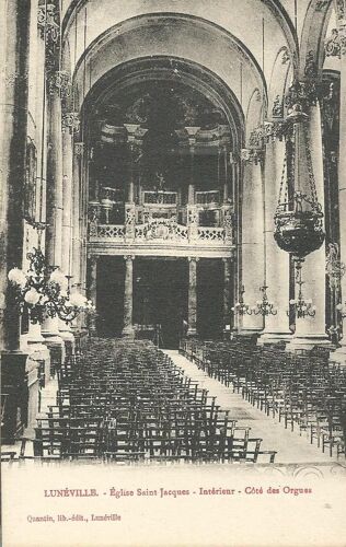 Lunéville - Eglise Saint-Jacques - La Nef - Les Orgues