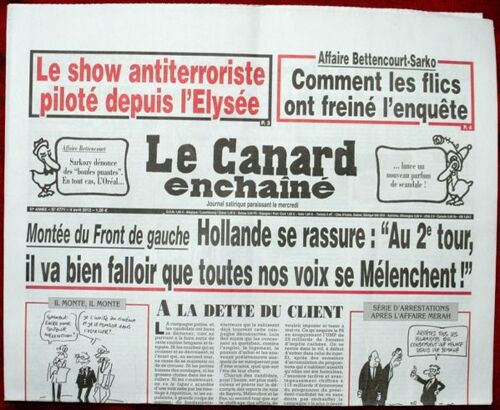 Le Canard Enchaîné 4771 - Front De Gauche / Hollande