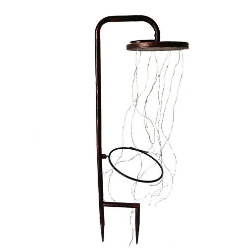 Stars Shower Shaped Solar Lawn Lamp Outdoor Pathway Solar Garden Lights Metal