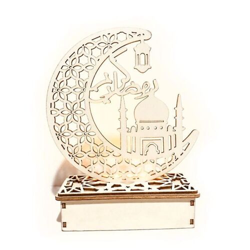 Table En Bois Support Lune Plaque Pendentif Pendentif Muslim Event Party Supplies