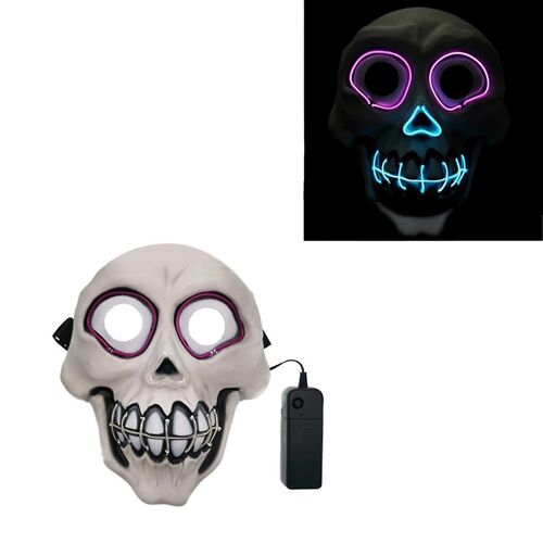 Halloween Led Mask Scary Light Up Mask Cosplay El Wire Costume Mask For Dj Party Festival Party Supplies Men Women