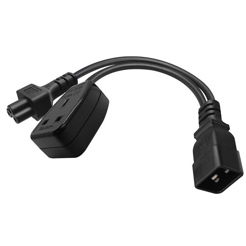Câble d'alimentation IEC320-C20 vers C5+UK à 3 bornes, fil d'extension de cordon mâle à femelle