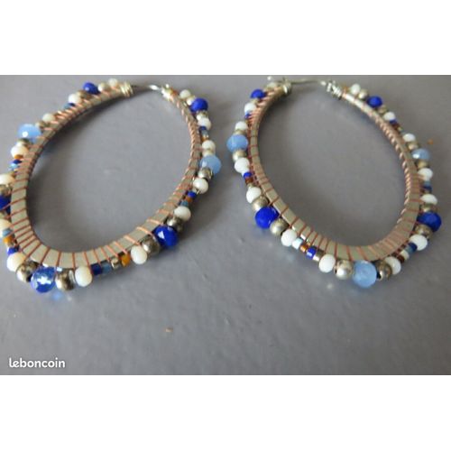 Boucle D'Oreille Créoles Ovales Melz 74