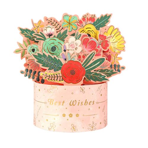 Paper For Pop Up Card 3d Flower Greeting Card Anniversary Message Card With Enve