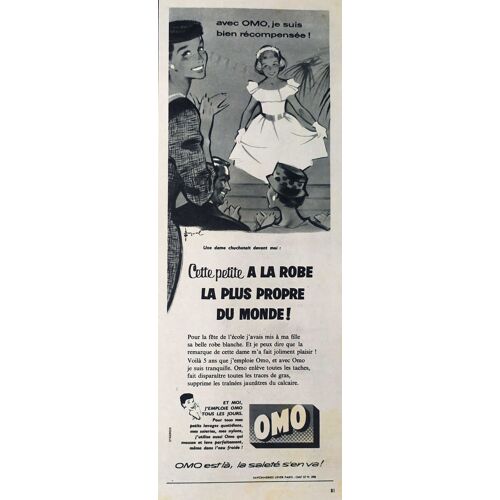 Publicité Papier - Lessive Omo De 1957