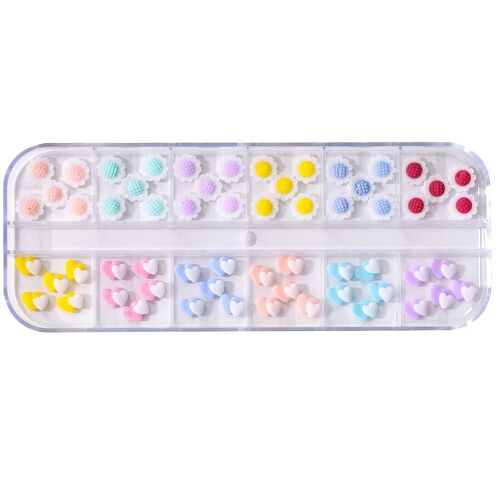 Resin Flower Nail Charms 3d Flower Nail Jewelry For Manicure Nail Art Decor