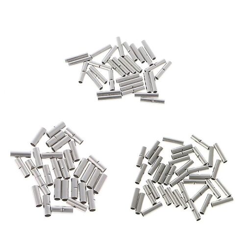 100 Pcs 22-10 Awg Sertissage Terminal Butt Splice Connecteurs Cable Sleeve Tube en cuivre