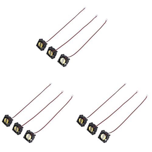 Mini Ventilateur De Refroidissement Sans Balais, Noir, Dc 12v, 0,1 A, 2 Broches, 25mm X 25mm X 10mm, 9 Pièces