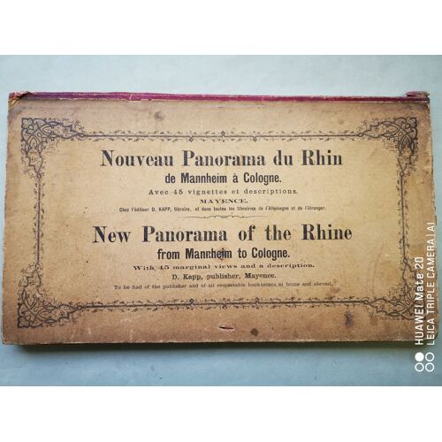 Nouveau Panorama Du Rhin, De Mannheim À Cologne. Avec 45 Vignettes Et Descriptions.