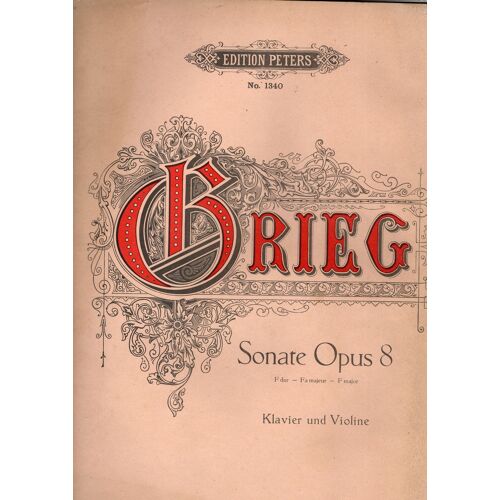 Partition Grieg Sonate Opus 8 Klavier And Violine
