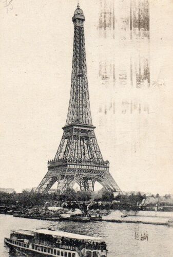 Carte Postale Ancienneavec Timbre - Paris - La Tour Eiffel - Publicite Dubonnet Sur Le Bateau - Editions F. F Paris