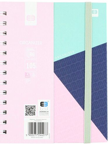Interdruk Orgb6b & B Organiseur B6 105 Spirale Avec 4 Intercalaires B & B Pastel, Multicolore
