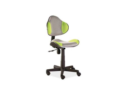JANY - Fauteuil pivotant style moderne chambre d'enfant - Hauteur réglable 80-92 cm - Chaise d'enfant - Vert
