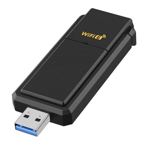 Carte réseau sans fil double bande WiFi6 USB, 1800Mbps, 2.4/5.8 ghz, adaptateur externe pour ordinateur de bureau et portable