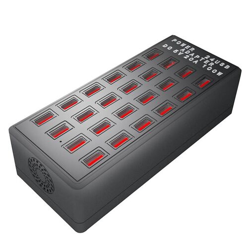 20a Usb Charger Station 24 Ports 3.5a Fast Charging Hub Large Compatibilité