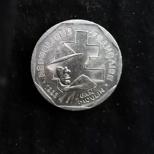 Pièce, Monnaie Française, 2 Fr Jean Moulin 1993