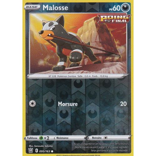 Carte Pokemon - Malosse - 095/163 - Reverse - Épée Et Bouclier 5 - Styles De Combat - Vf