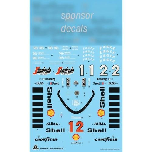 Maquette Voiture Mclaren Mp4/2c Italeri - 1/12ème - Blanc-Italeri