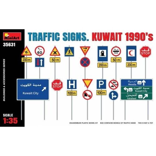 Miniart - Miniart - Traffic Signs. Kuwait 1990's
