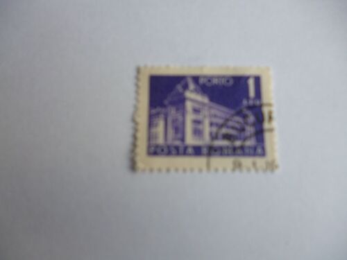 Timbre "Posta Romana :Porto 1 Leu".