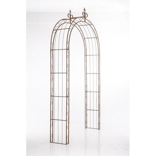 Arche À Rosiers Pour Jardin Revêtue De Fer Hauteur 260 Cm Marron Vieilli Mdj10118