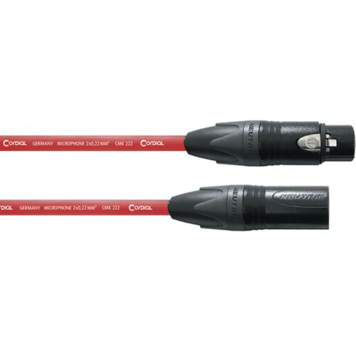 Cordial Cpm10fm-Rd Câble Rouge Xlr (Mâle)/Xlr (Femelle) 10 Mètres
