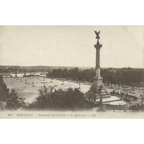 Bordeaux - Monument Des Girondins Et Les Quinconces 1920