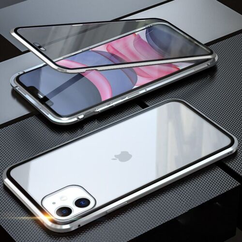 Coque Magnétique Pour Iphone, Coque En Verre Trempé Double Face Argent Iphone 16 Pro Max