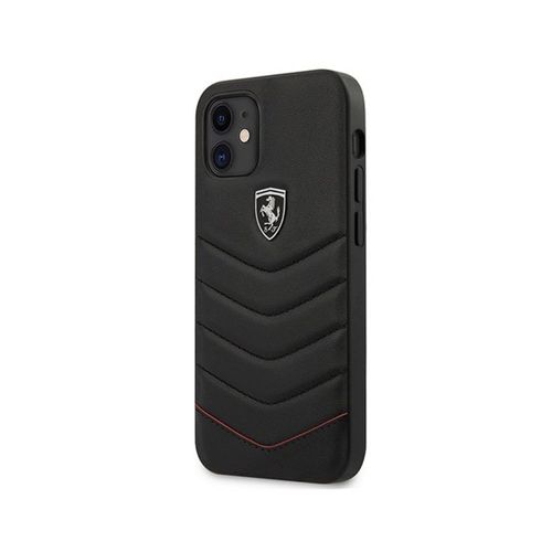 Coque Noire Matelassée Ferrari Off Track Pour Iphone 12 Mini