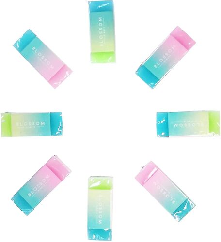 Gomme De Qualité Supérieure 8 Pcs, Gomme Parfumée Aux Fruits, Gomme À Crayon De Couleur Dégradée