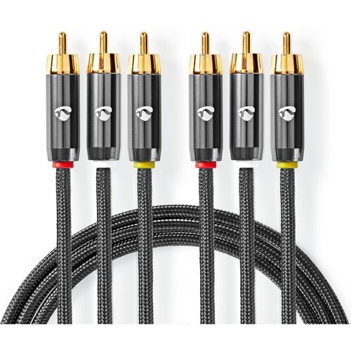 Nedis CVTB24300GY20 câble vidéo composite 3x RCA mâle - 3x RCA mâle