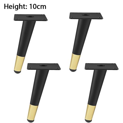 4pcs Meubles Pieds Fer Antirouille Conique Meubles Pieds Pour Table Basse