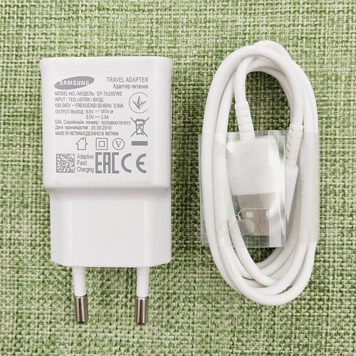 Samsung chargeur rapide 9v, 1,67a, avec câble USB C, pour Galaxy a20, a30, a40, a50, a70 s, a51, a71, A80, A90, Original - White - 21SJX0427B10559