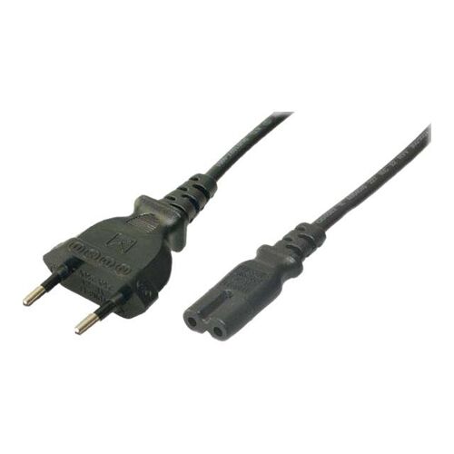 2direct - Câble d'alimentation - Europlug (M) pour power IEC 60320 C7 - CA 250 V - 1.8 m - noir