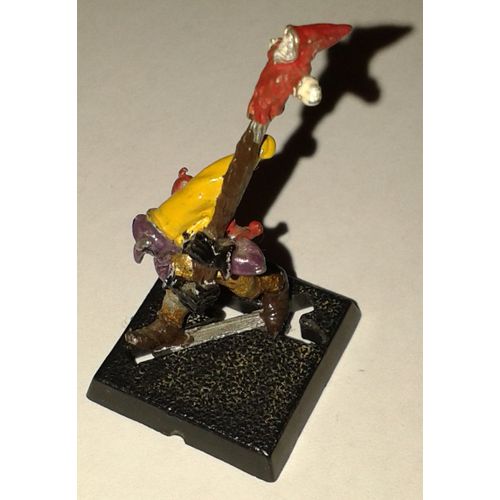 Figurine Plomb Peint Lutin Porte Étendard Warhammer Ancienne Edition 1988