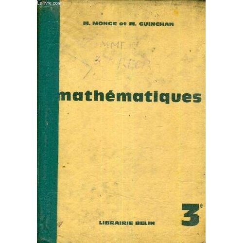 Mathematiques Classe De 3e - Programme Unifie .