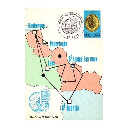Carte Postale 4 Jours De Dunkerque 5 Au 9 Mai 1976