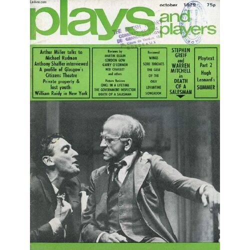 Plays And Players, Vol. 27, N° 1 (313), Oct. 1979 (Contents: Murder Games Anthony Shaffer Citizens Band (Glasgow Ten Years Cordelia Oliver After) Michael Rudman In Conversation With Arthur ...