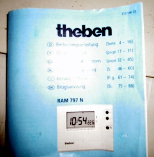 Mode D'emploi Theben Ram 797 N