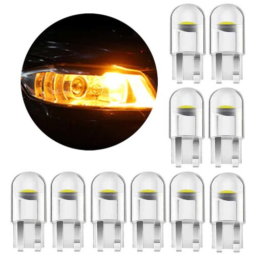 Ampoule Led 194 Lumières De Lecture De Voiture T10 W5w Dôme Wedge Lampe De Plaque D'immatriculation 10x