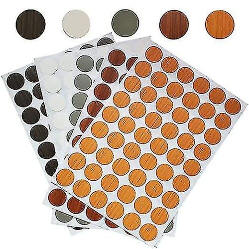Pvc Autocollants autocollants de trou de vis, 21mm Bouchons à vis, pour capuchons d'armoire 216 Pcs
