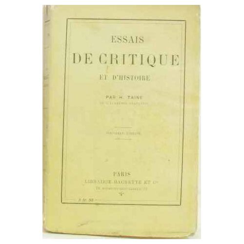 Essais De Critique Et D'histoire